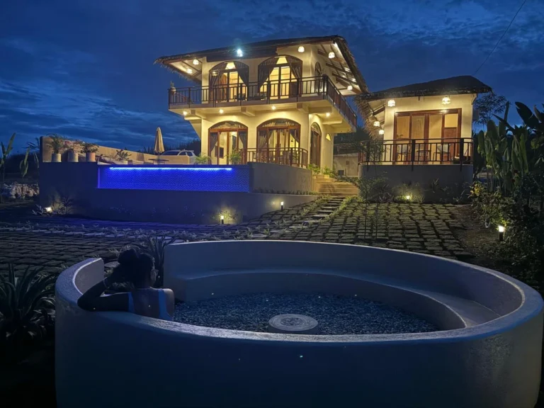 Hillcrest Villas luxury Bali-inspired villa with infinity pool and ricefield views in Libertad Hills